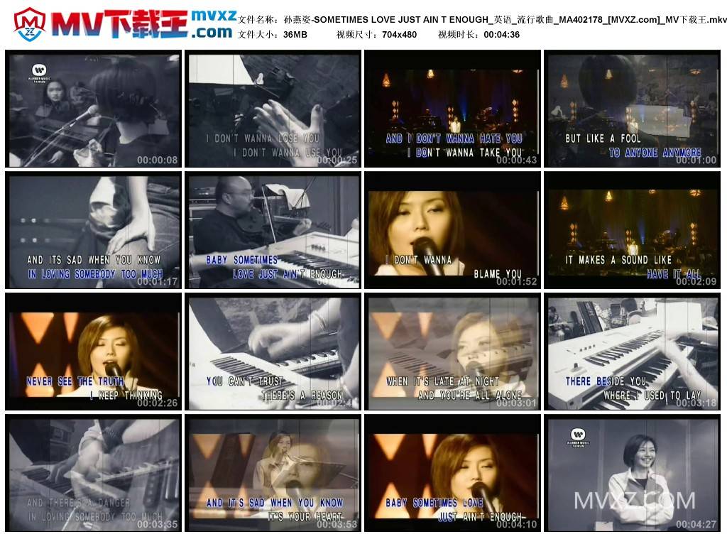 孙燕姿-SOMETIMES LOVE JUST AIN T ENOUGH_英语_流行歌曲_MA402178